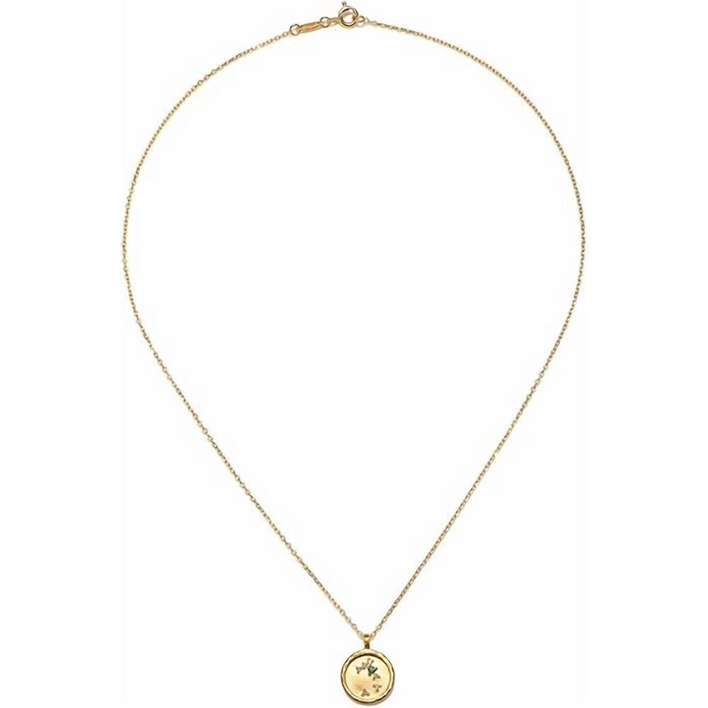NEW SATYA JEWELRY unisex taurus zodiac emerald necklace in gold